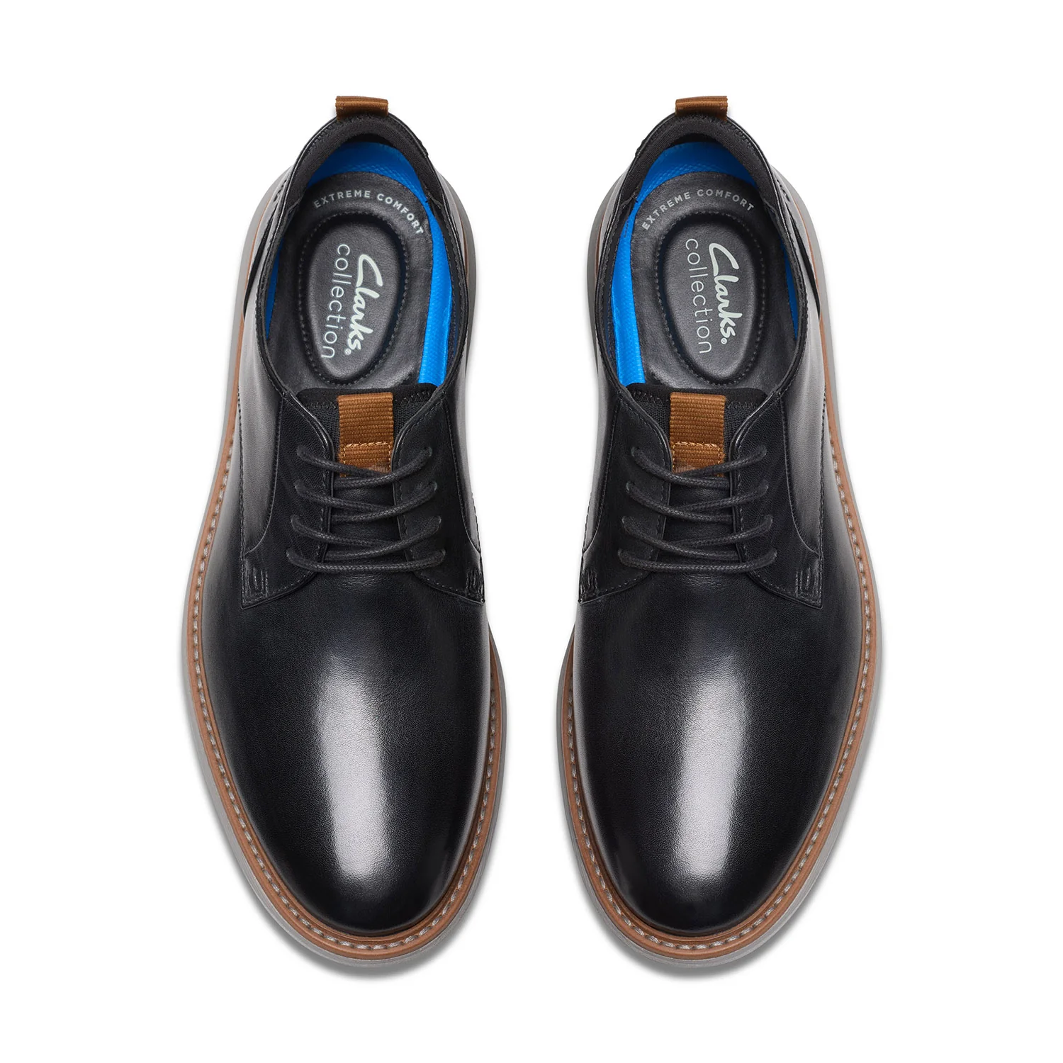 Clarks Men Brantin Plain Black Shoes - Image 5