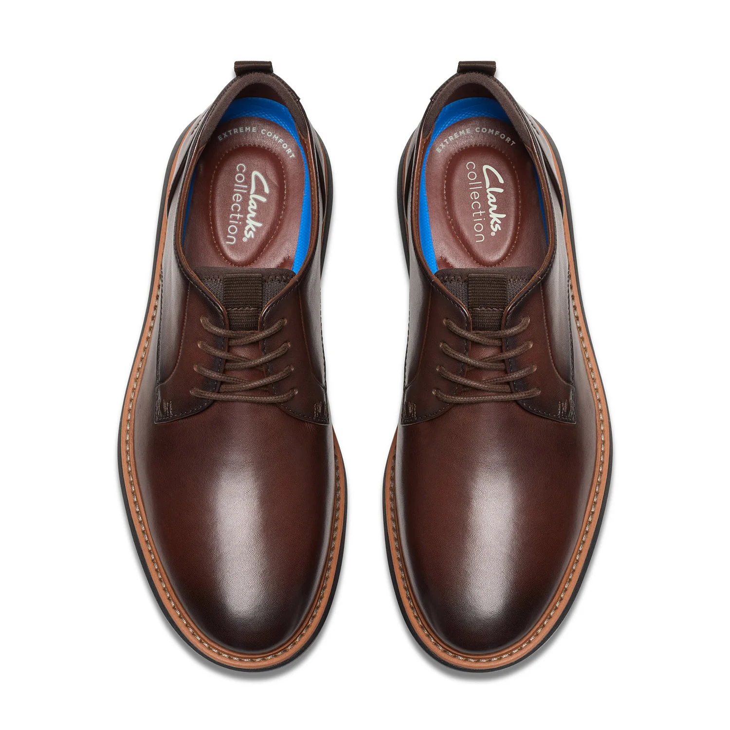 Clarks Men Brantin Plain Brown Shoes - Image 5