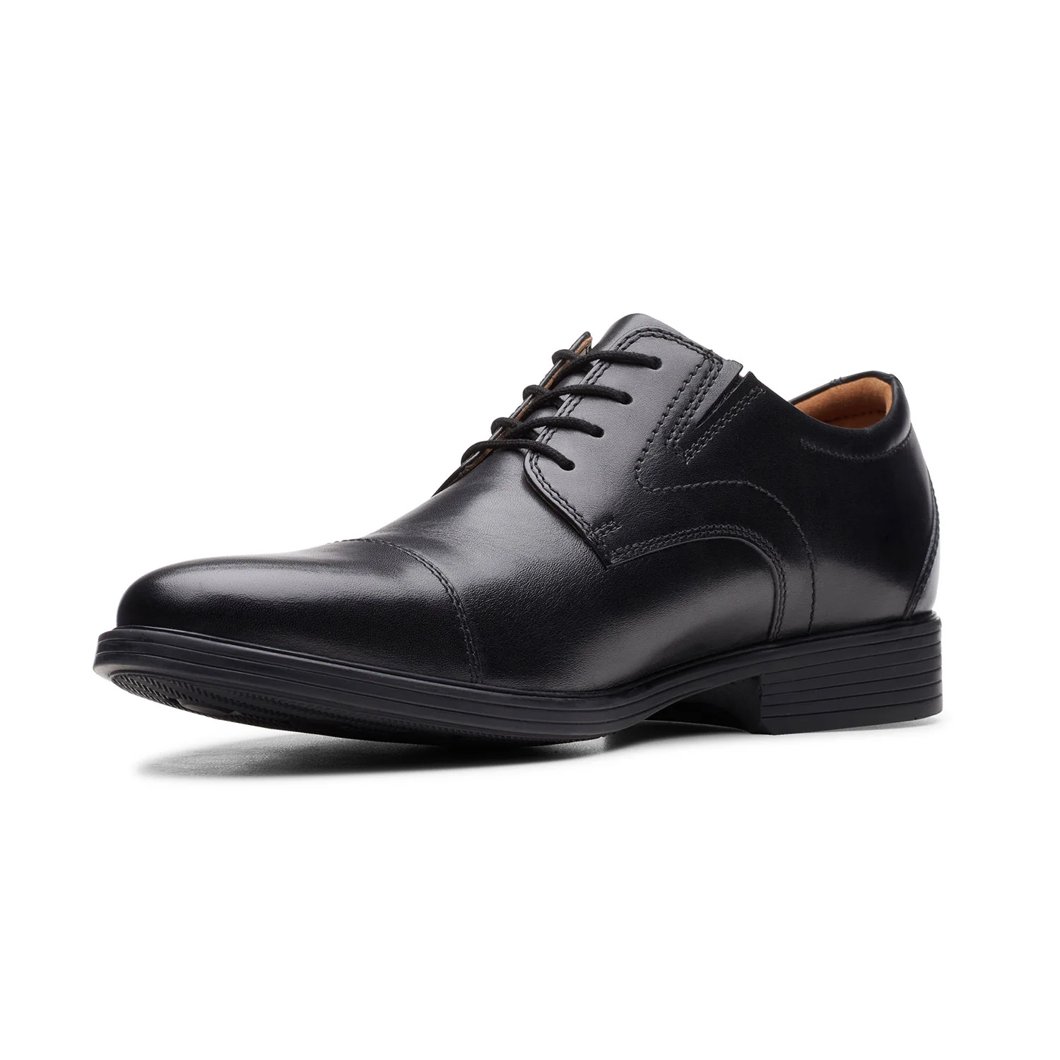 Clarks Men Whiddon Cap Black Shoes - Image 4