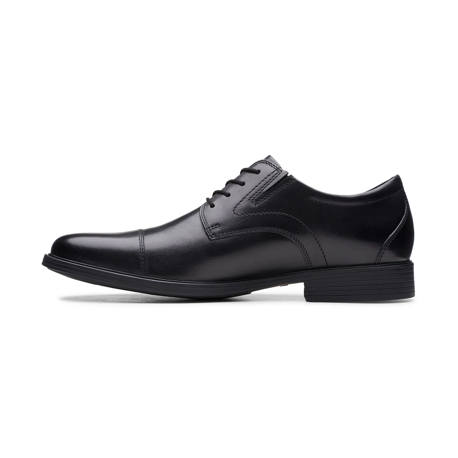 Clarks Men Whiddon Cap Black Shoes - Image 5