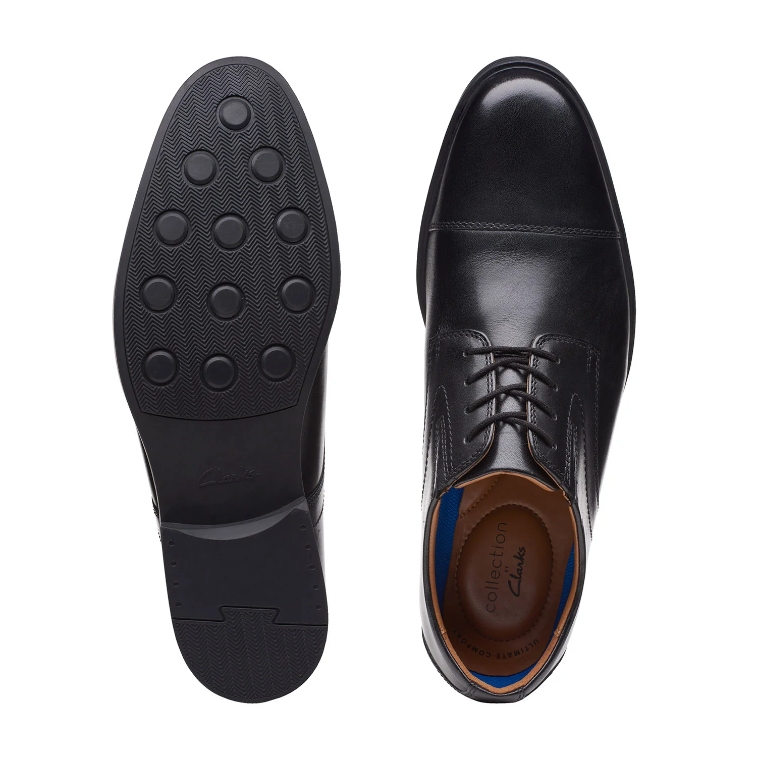 Clarks Men Whiddon Cap Black Shoes - Image 7