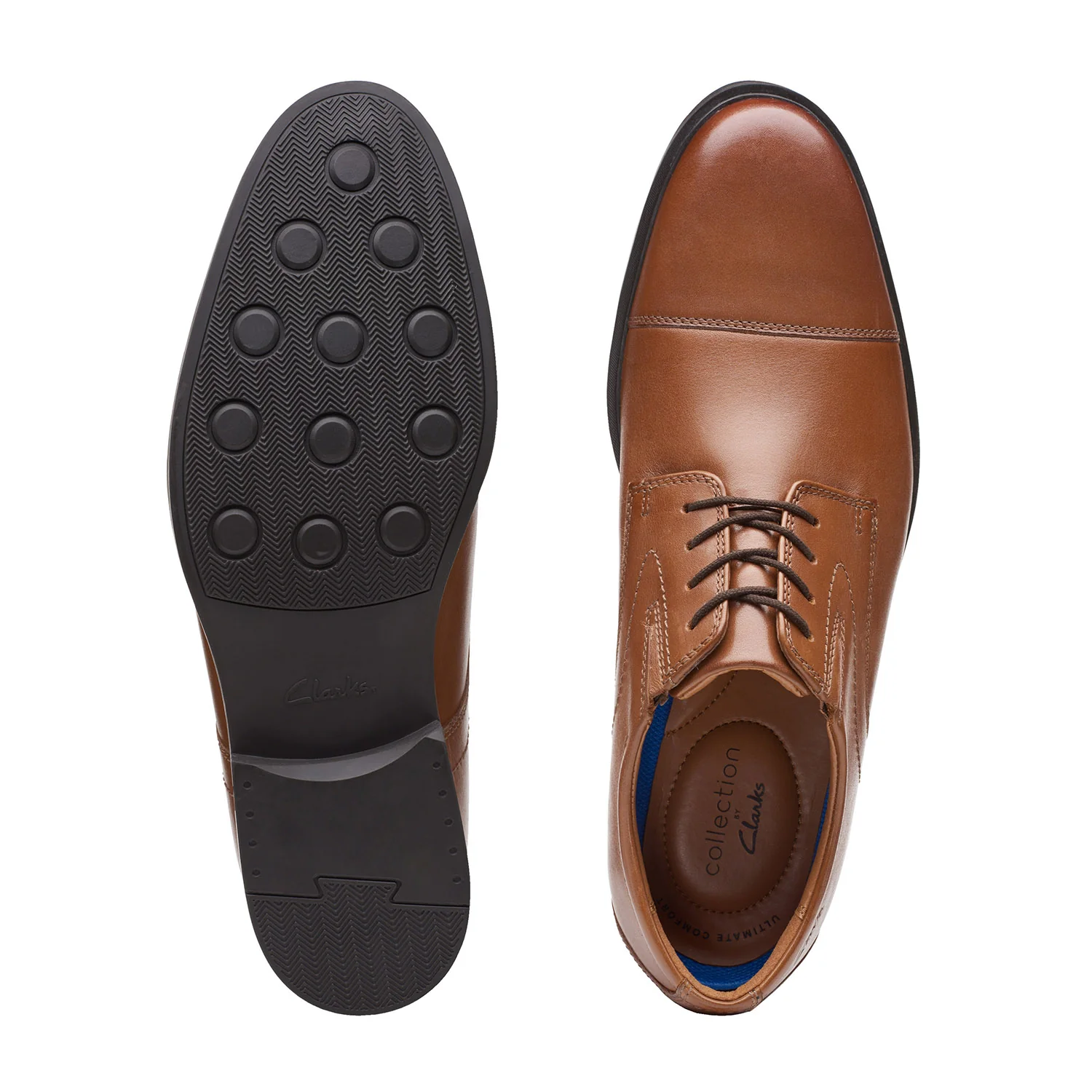 Clarks Men Whiddon Cap Tan Shoes - Image 7