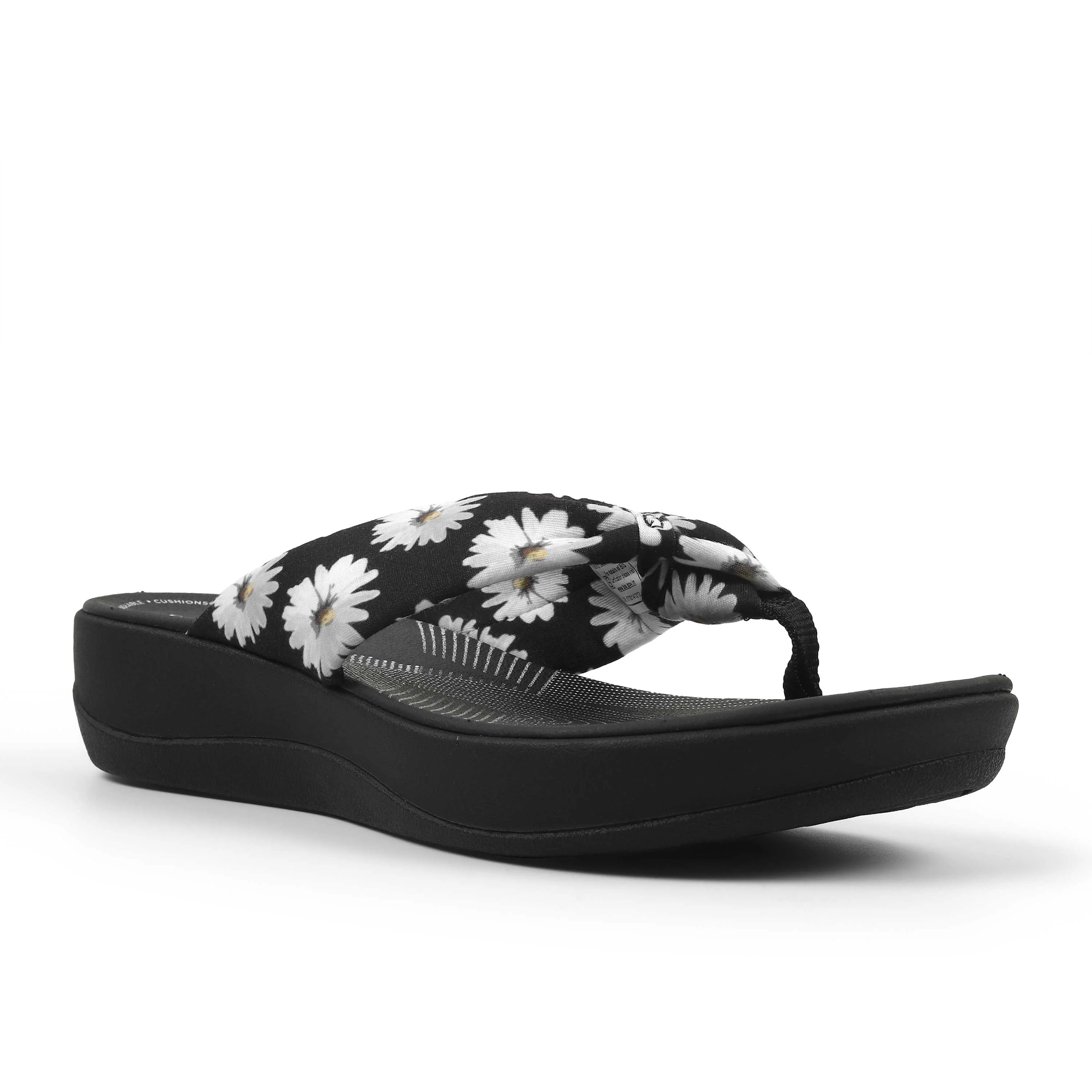 Clarks Women Arla Glison Black Multi Flip Flop - Image 7