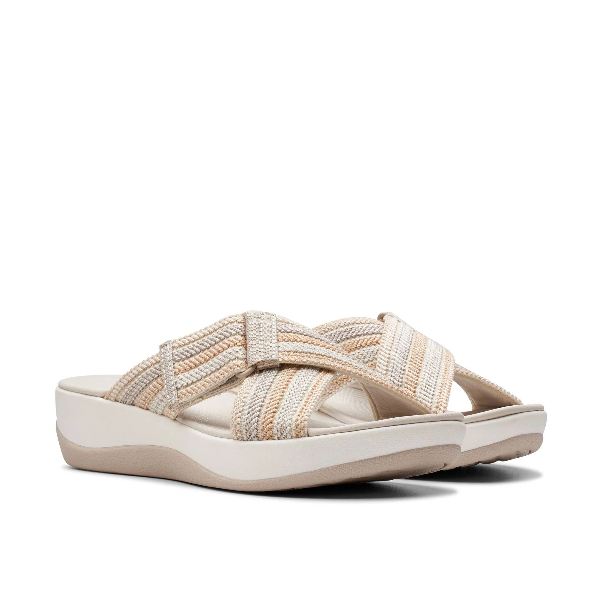 Clarks Women Arla Wave Beige Slide - Image 4