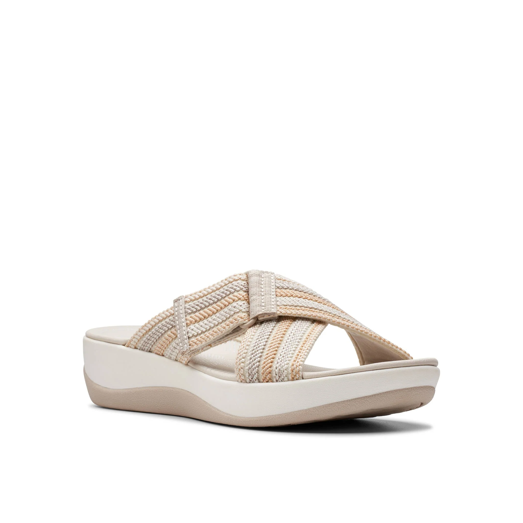 Clarks Women Arla Wave Beige Slide - Image 5