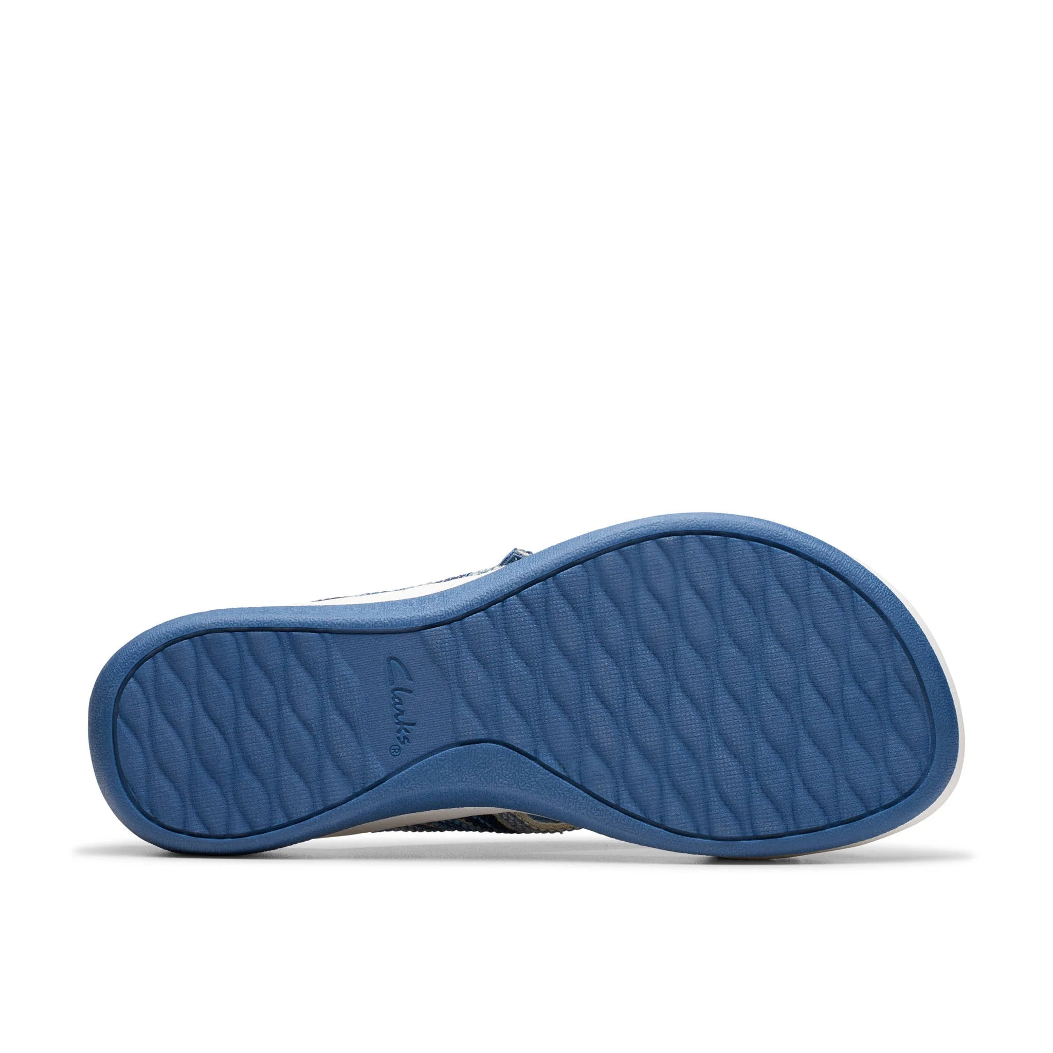 Clarks Women Arla Wave Blue Slide - Image 3