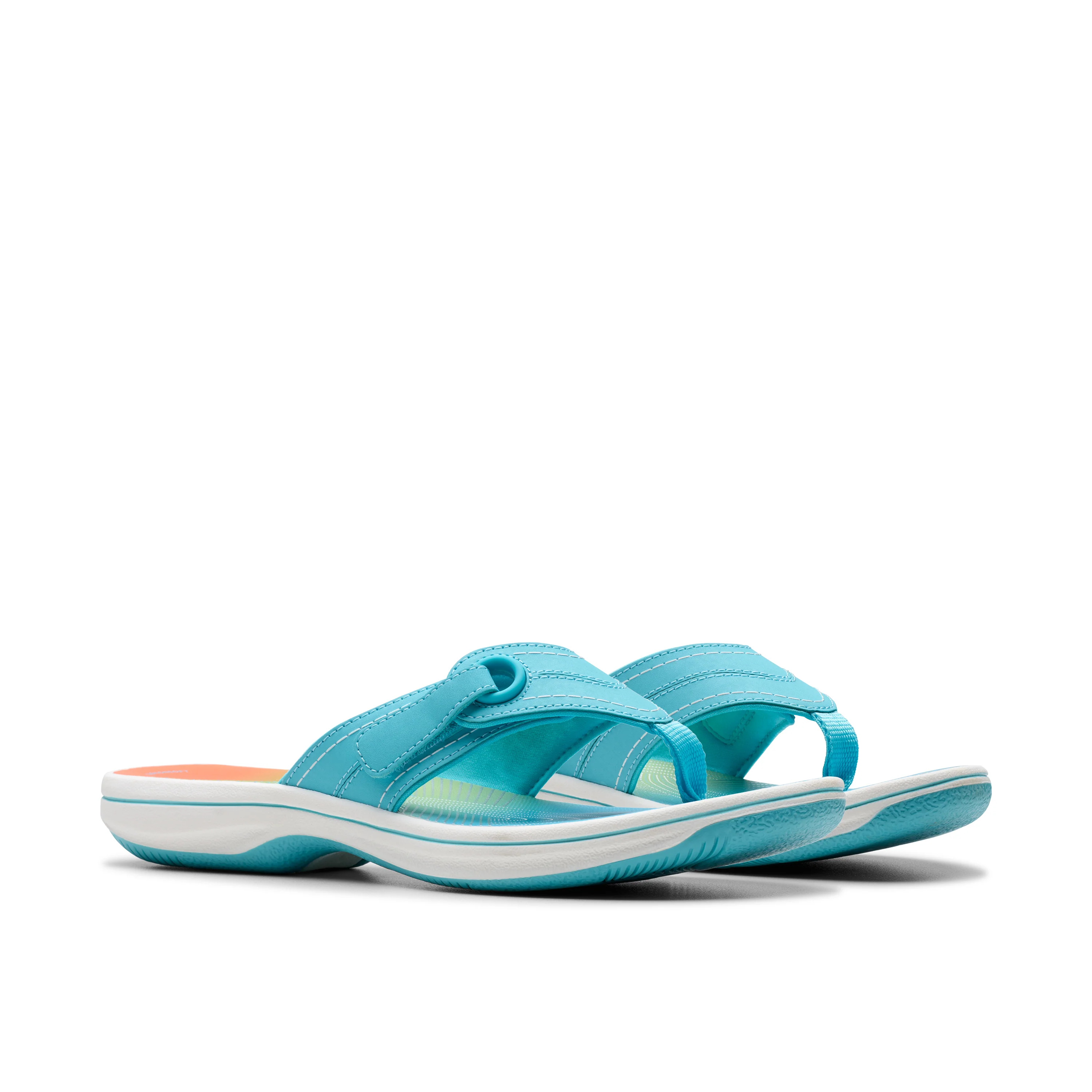Clarks Women Brinkley Reyna Light Blue Flip Flop - Image 4