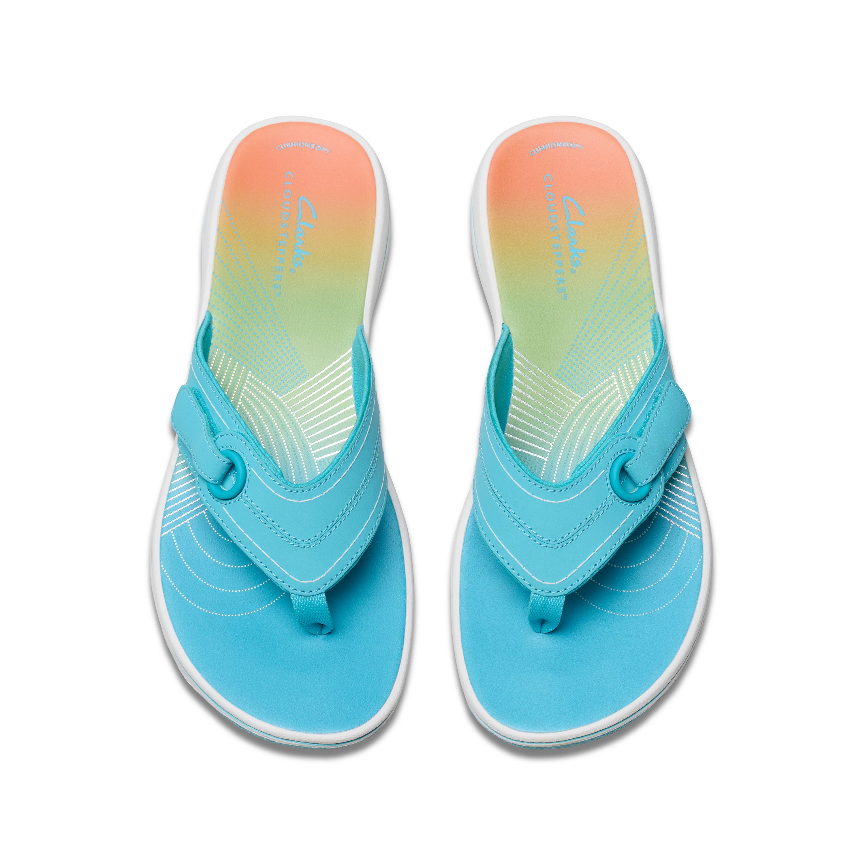 Clarks Women Brinkley Reyna Light Blue Flip Flop - Image 6