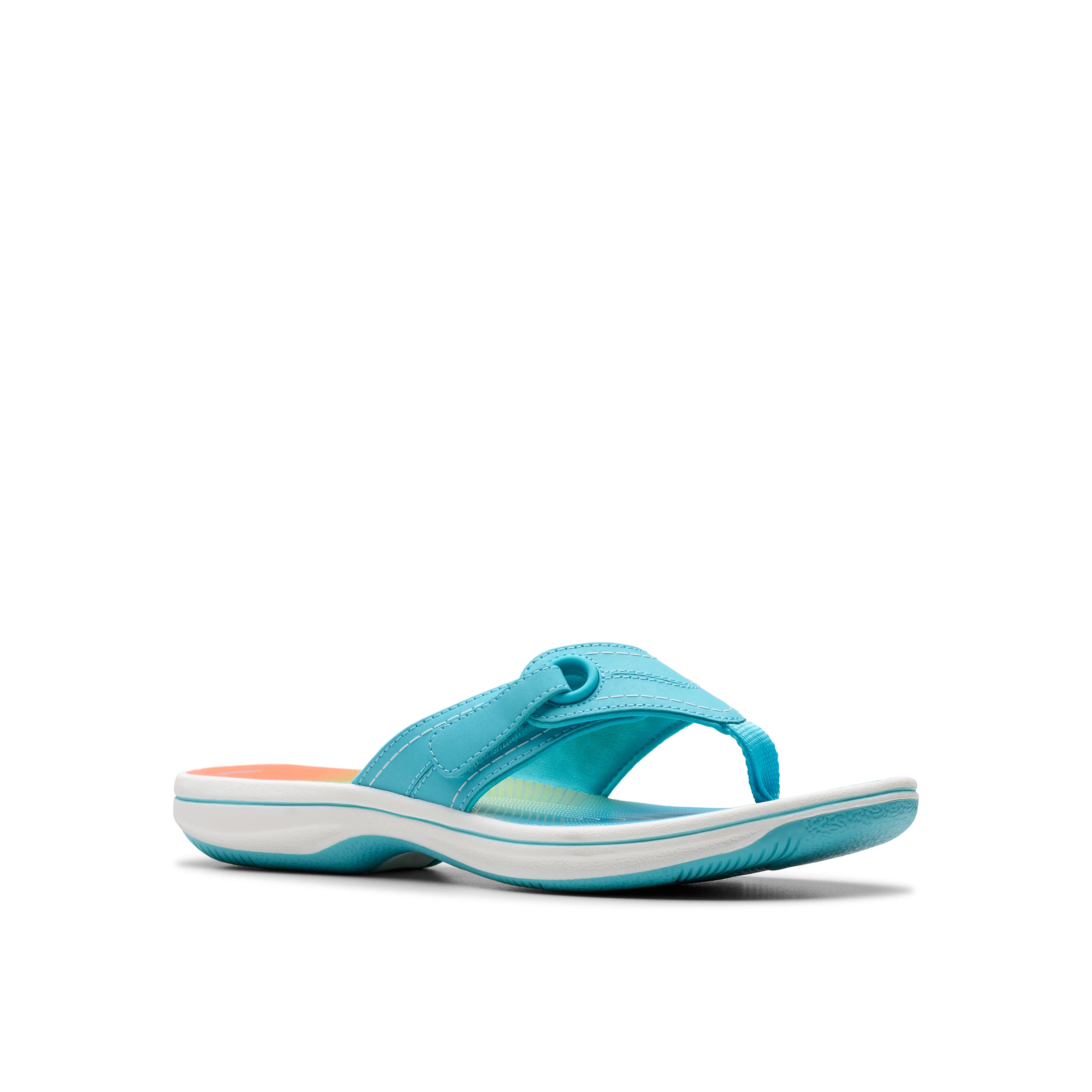 Clarks Women Brinkley Reyna Light Blue Flip Flop - Image 7
