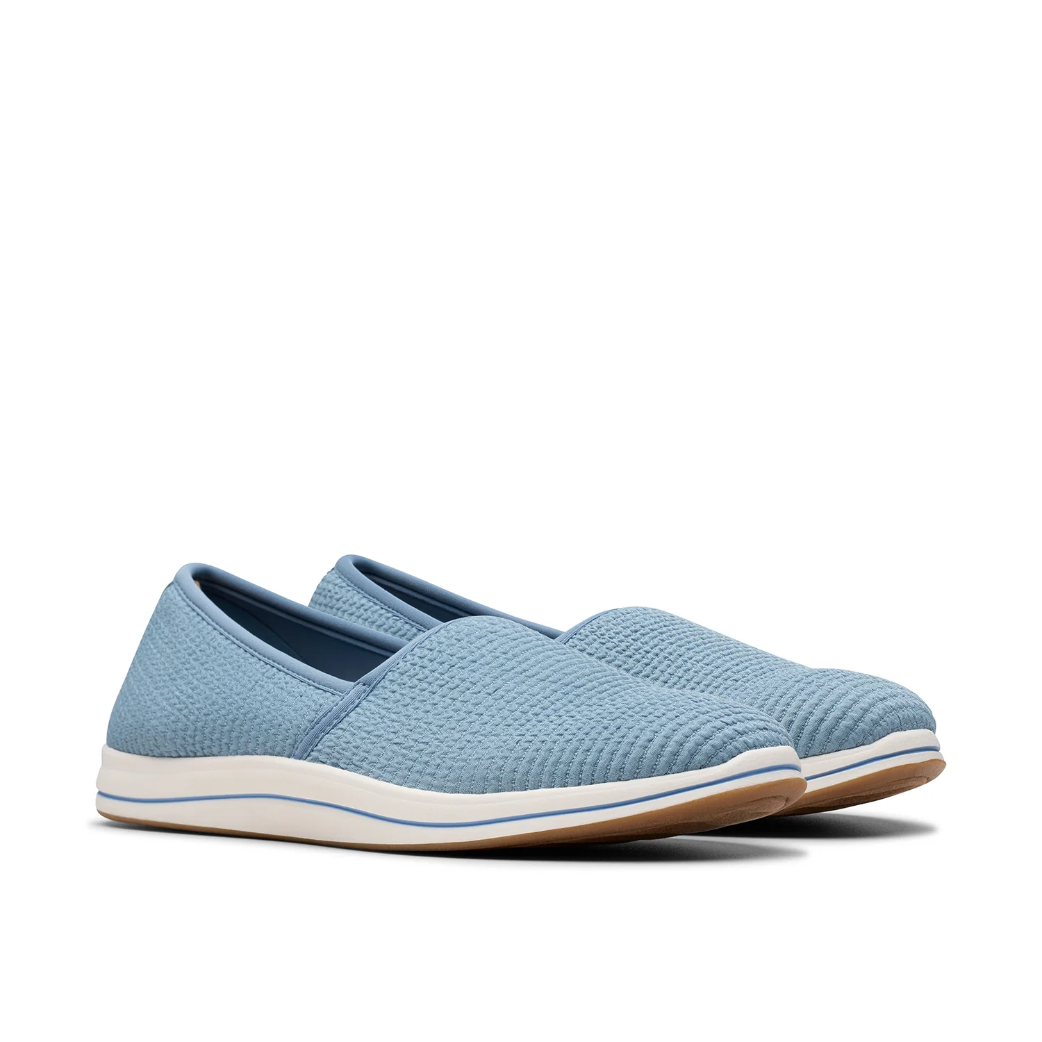 Clarks Women Brinkleystretch Light Blue Slip-On - Image 4