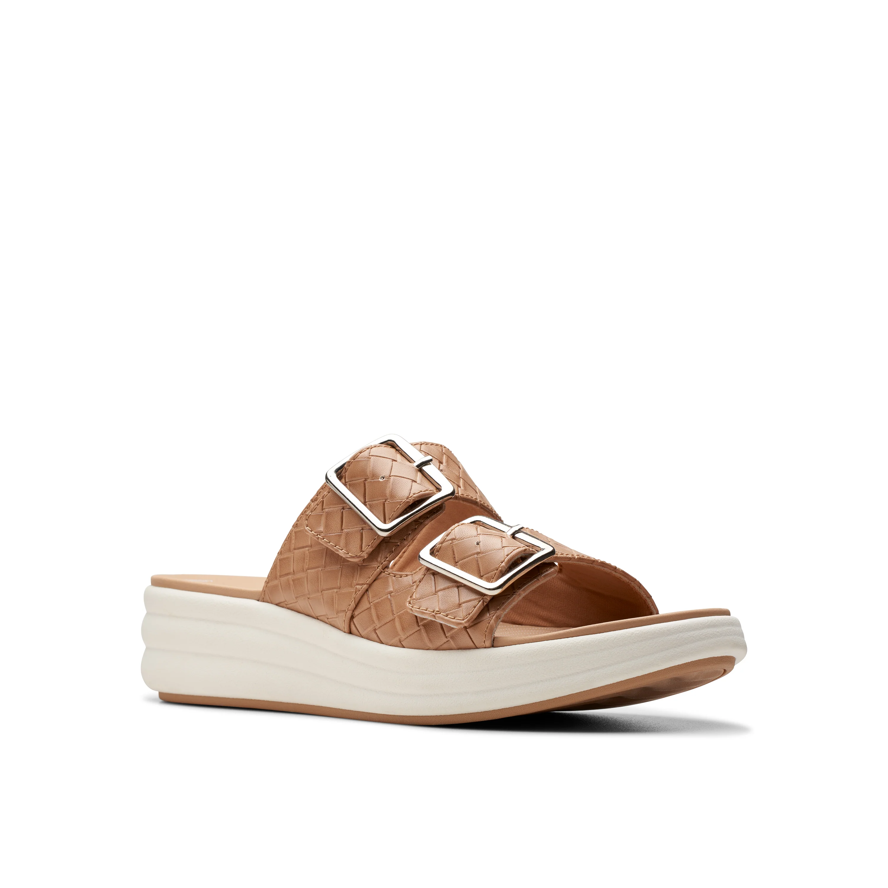 Clarks Women Drift Buckle Beige Slide - Image 7