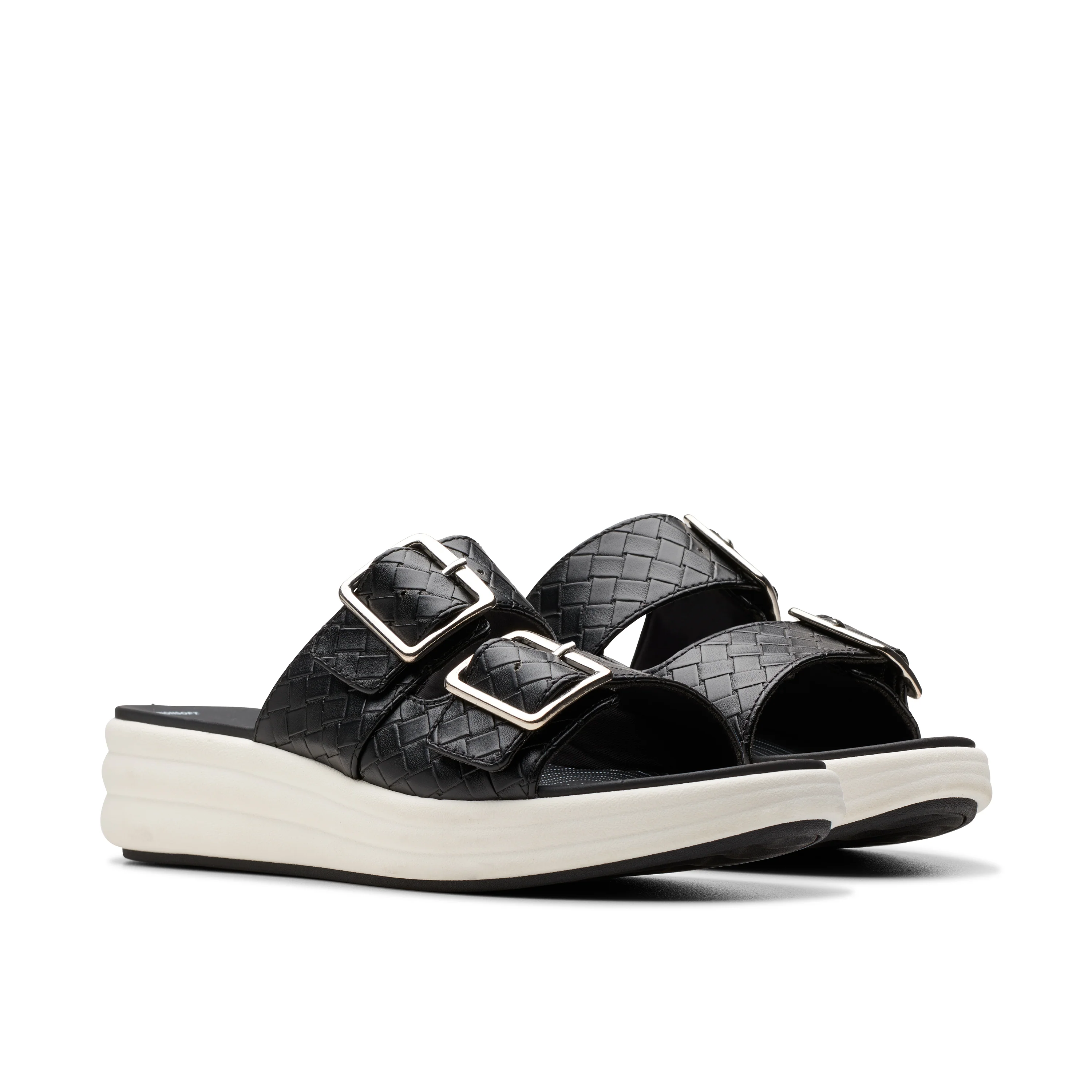 Clarks Women Drift Buckle Black Slide - Image 4