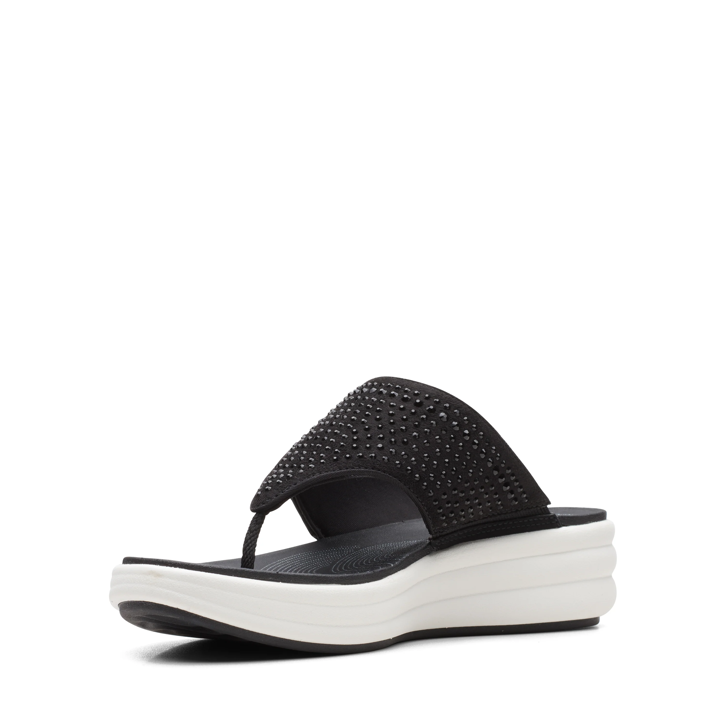 Clarks Women Drift Jaunt Black Flip Flop - Image 4