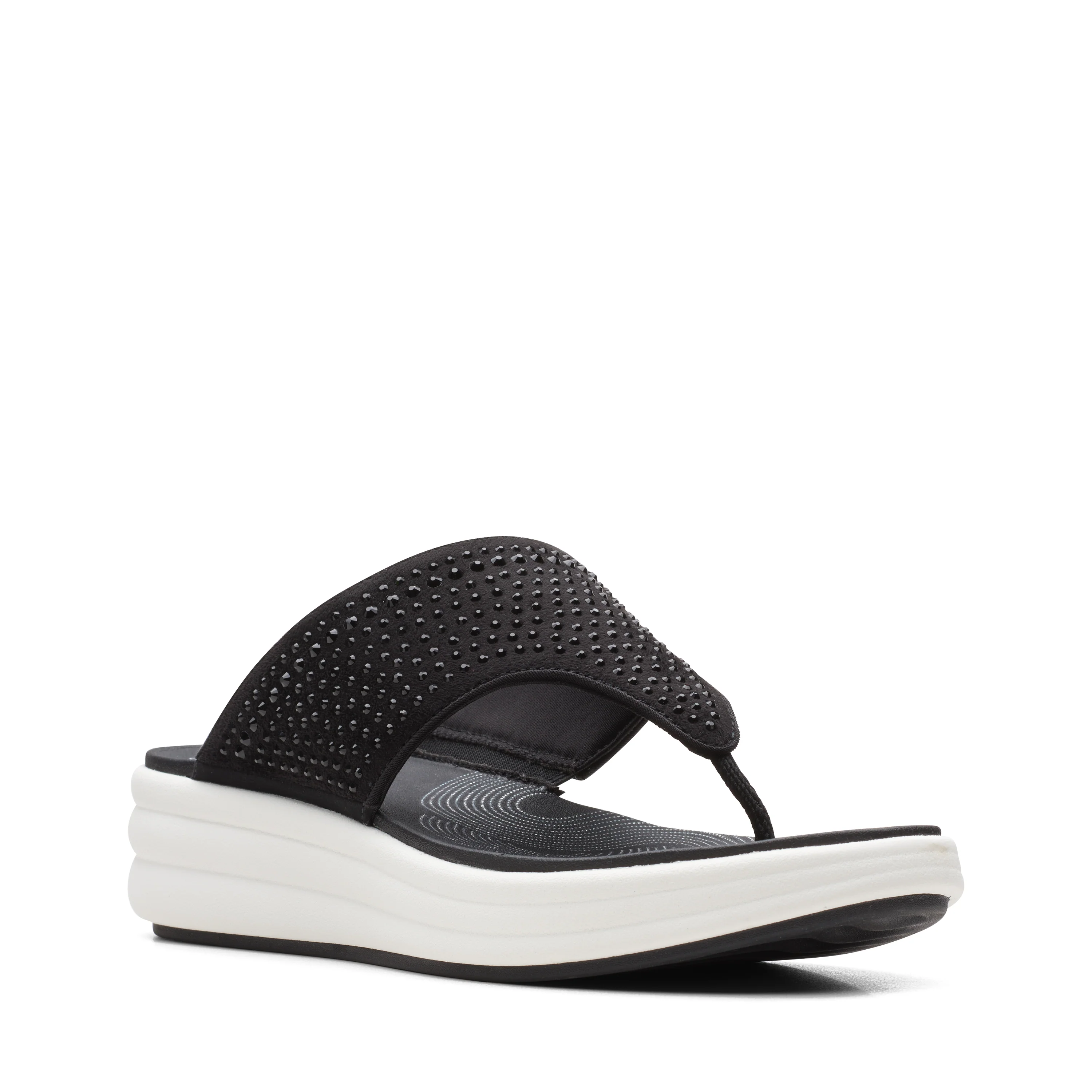 Clarks Women Drift Jaunt Black Flip Flop - Image 7