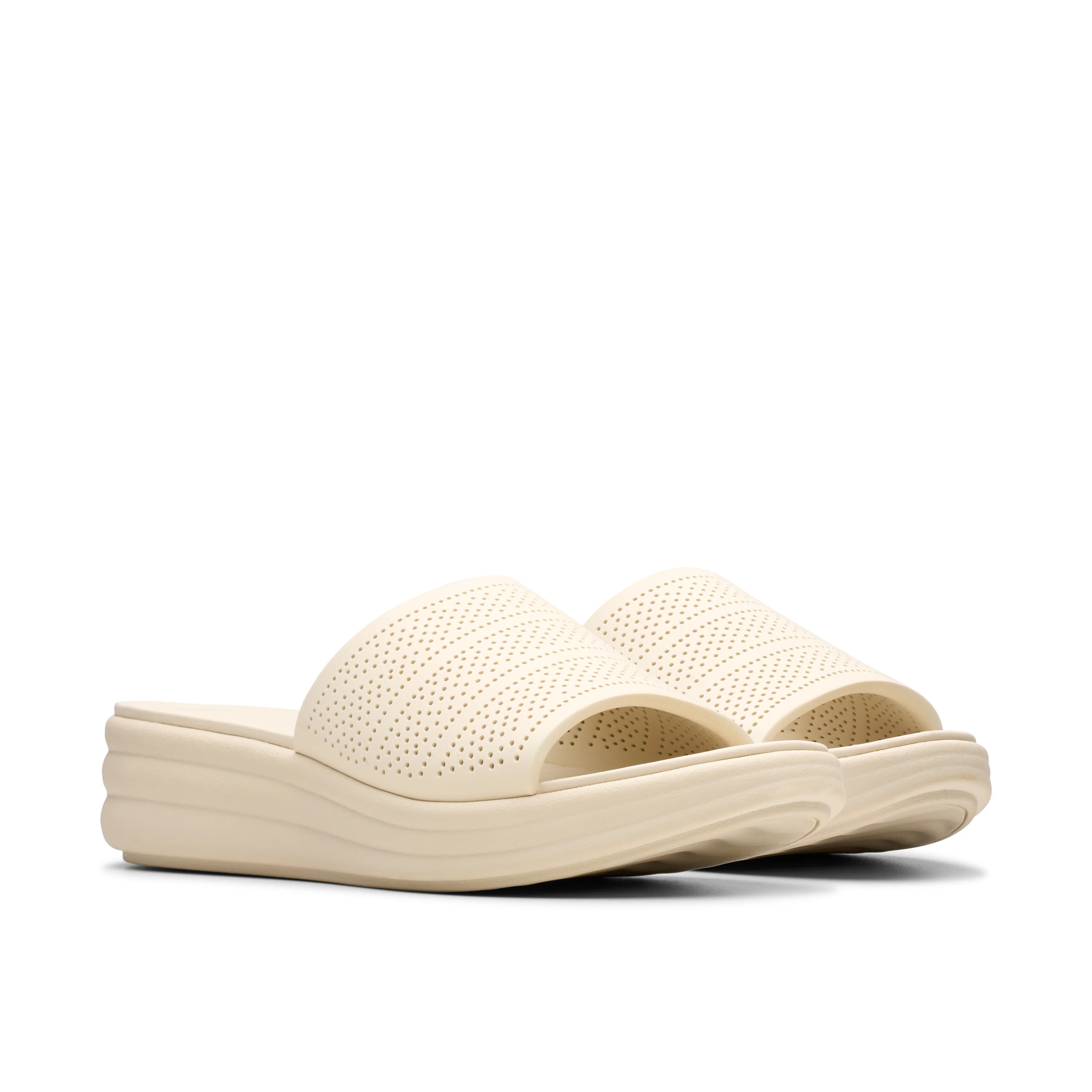 Clarks Women Drift Twist Off White Slide - Image 4