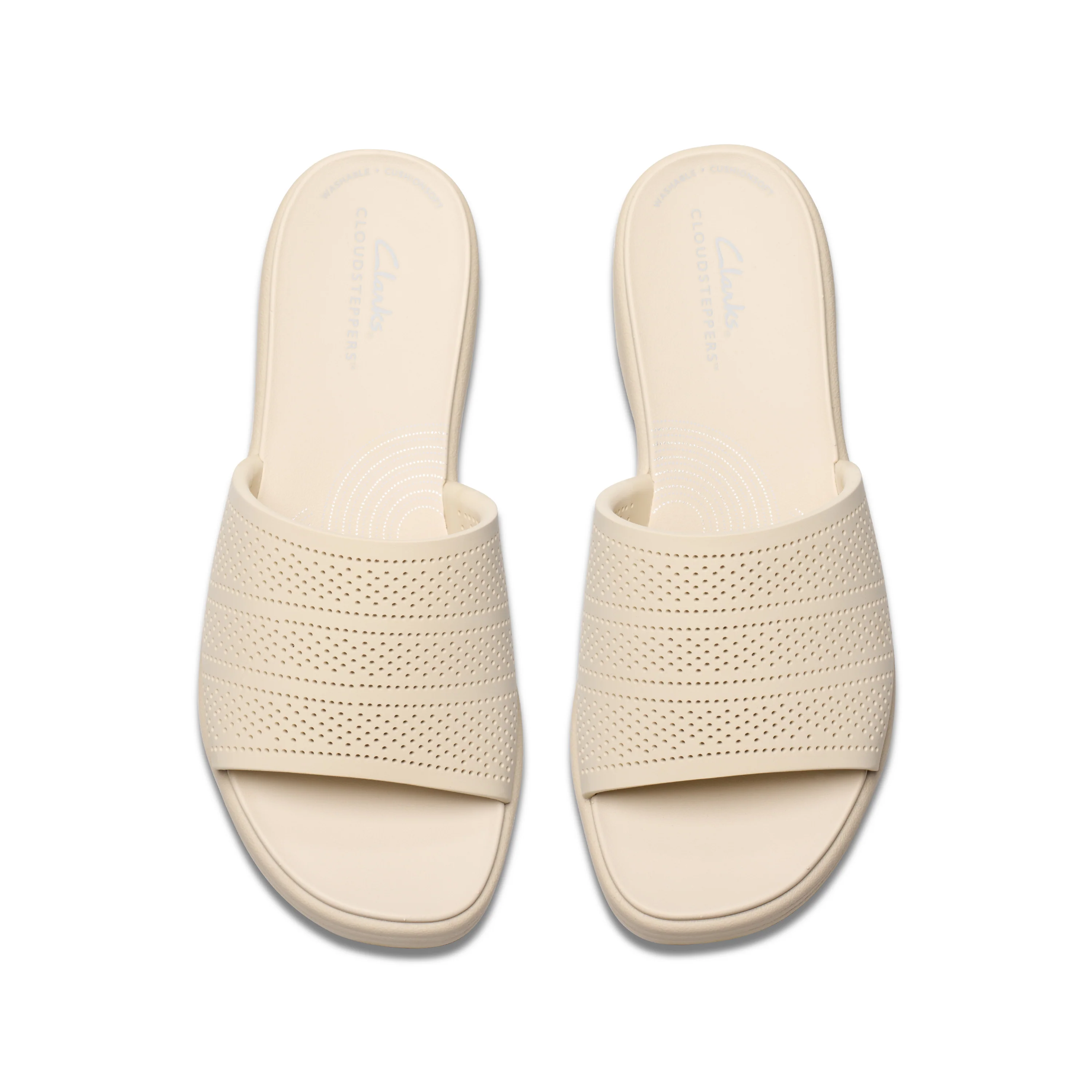 Clarks Women Drift Twist Off White Slide - Image 6